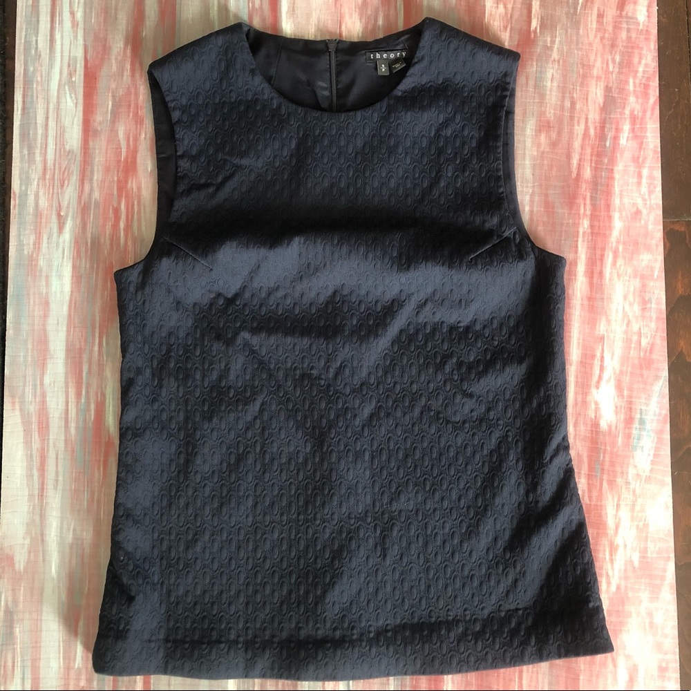 Theory Top Dark Navy Blue Size SP EUC worn once